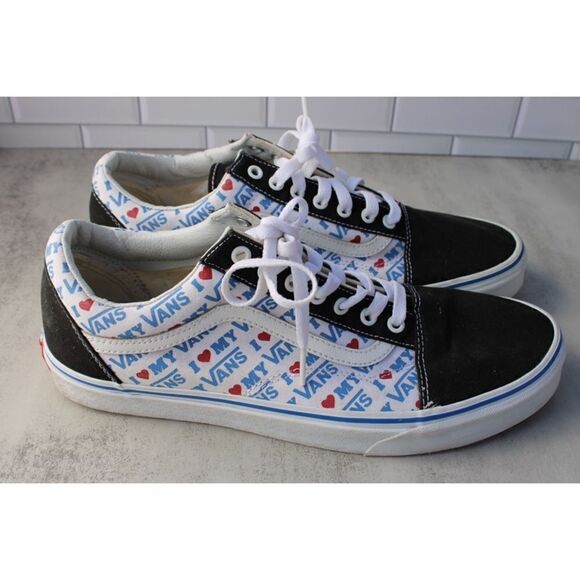 VANS Old Skool Unisex I Heart My Vans Sneakers Men’s Size 11.5 Women’s Size 10 - Picture 1 of 6